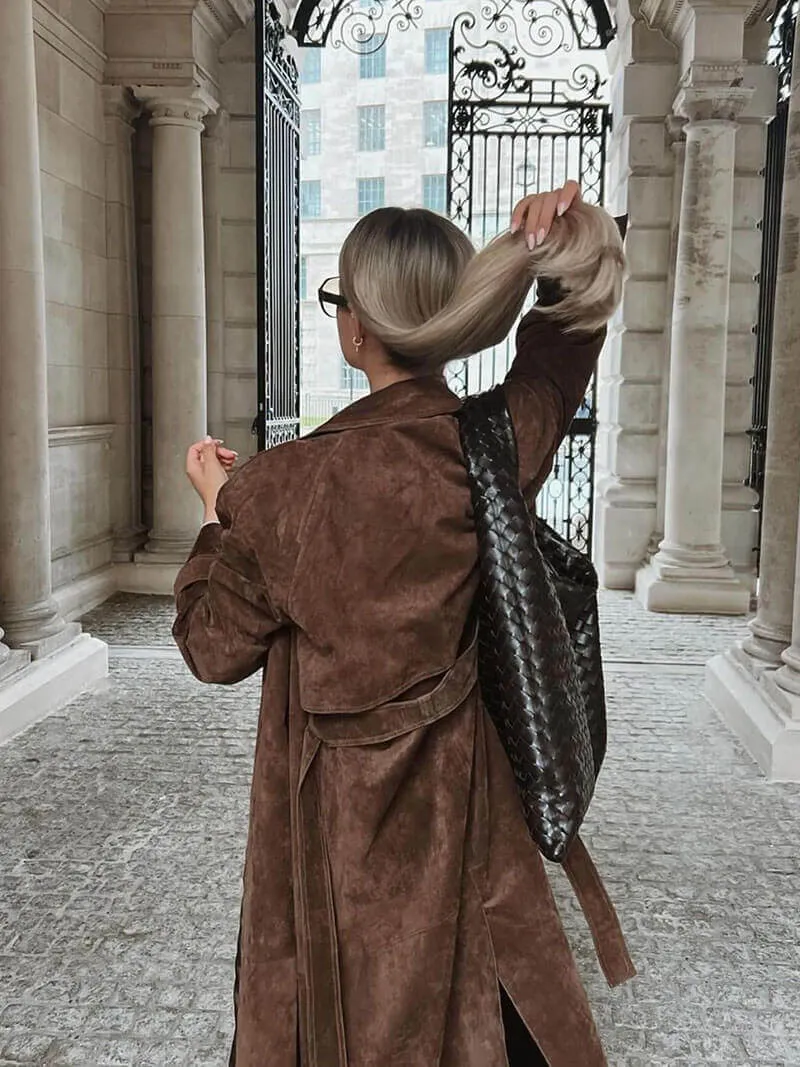 FREYA | SUEDE TRENCH COAT