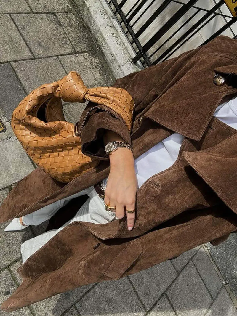 FREYA | SUEDE TRENCH COAT