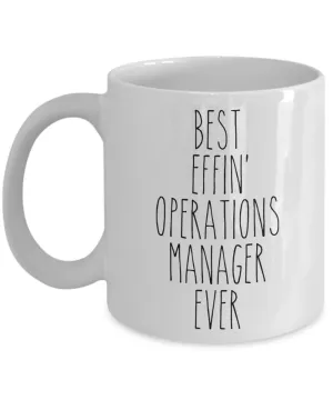 Gift For Operations Manager Best Effin' Operations Manager Ever Mug Coffee Cup Funny Coworker Gifts