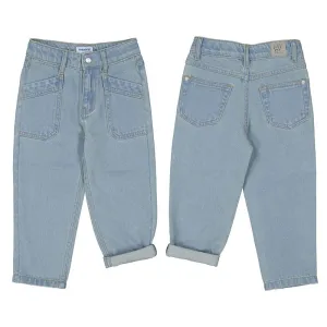 Girls Mom Fit Jeans- Bleach 3.554
