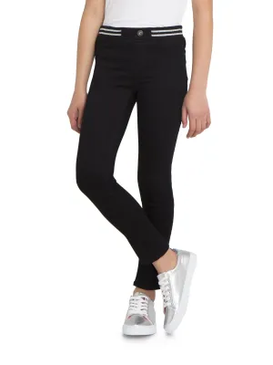 Girls Rib Waist Skinny Jeans
