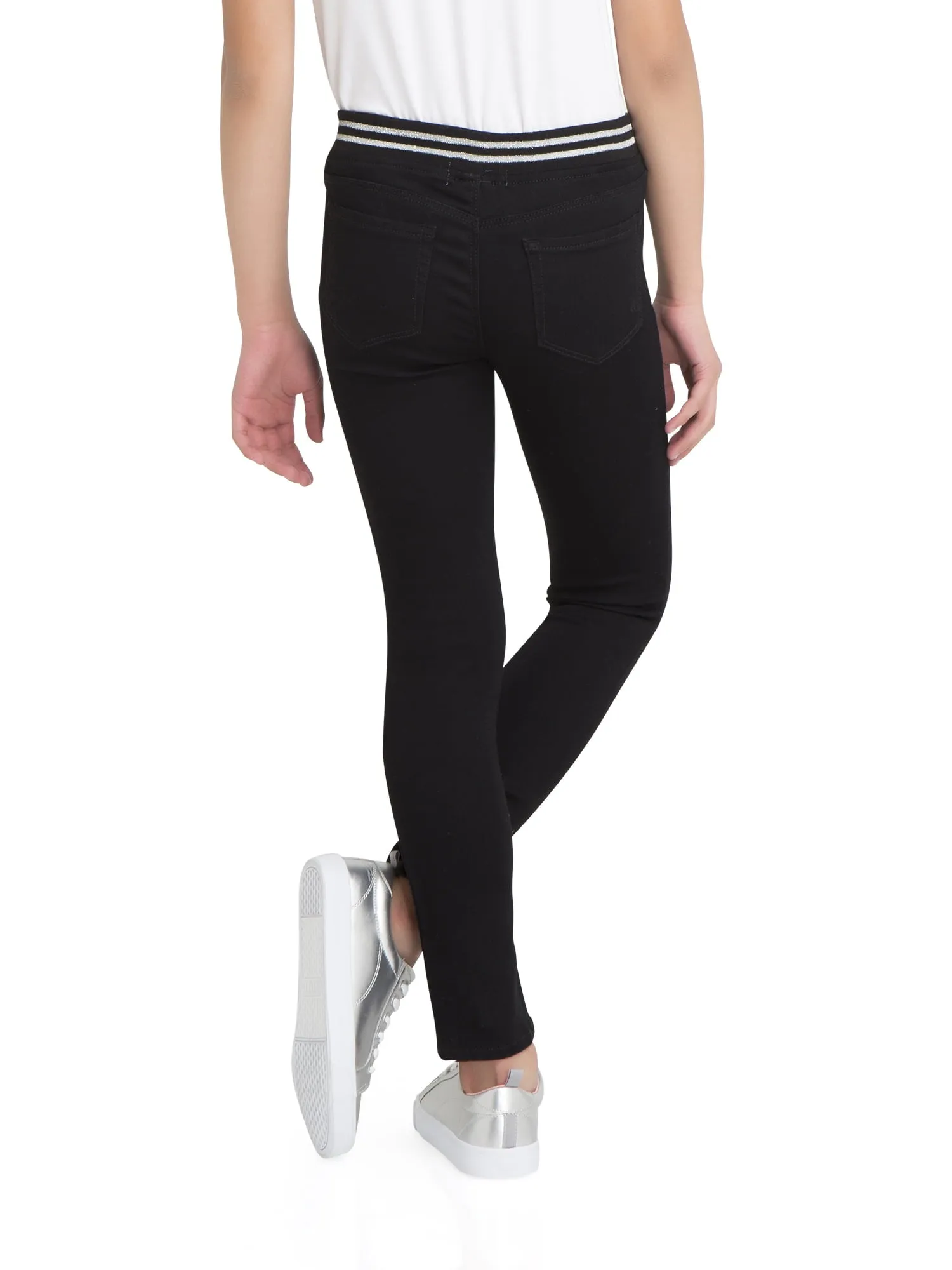 Girls Rib Waist Skinny Jeans