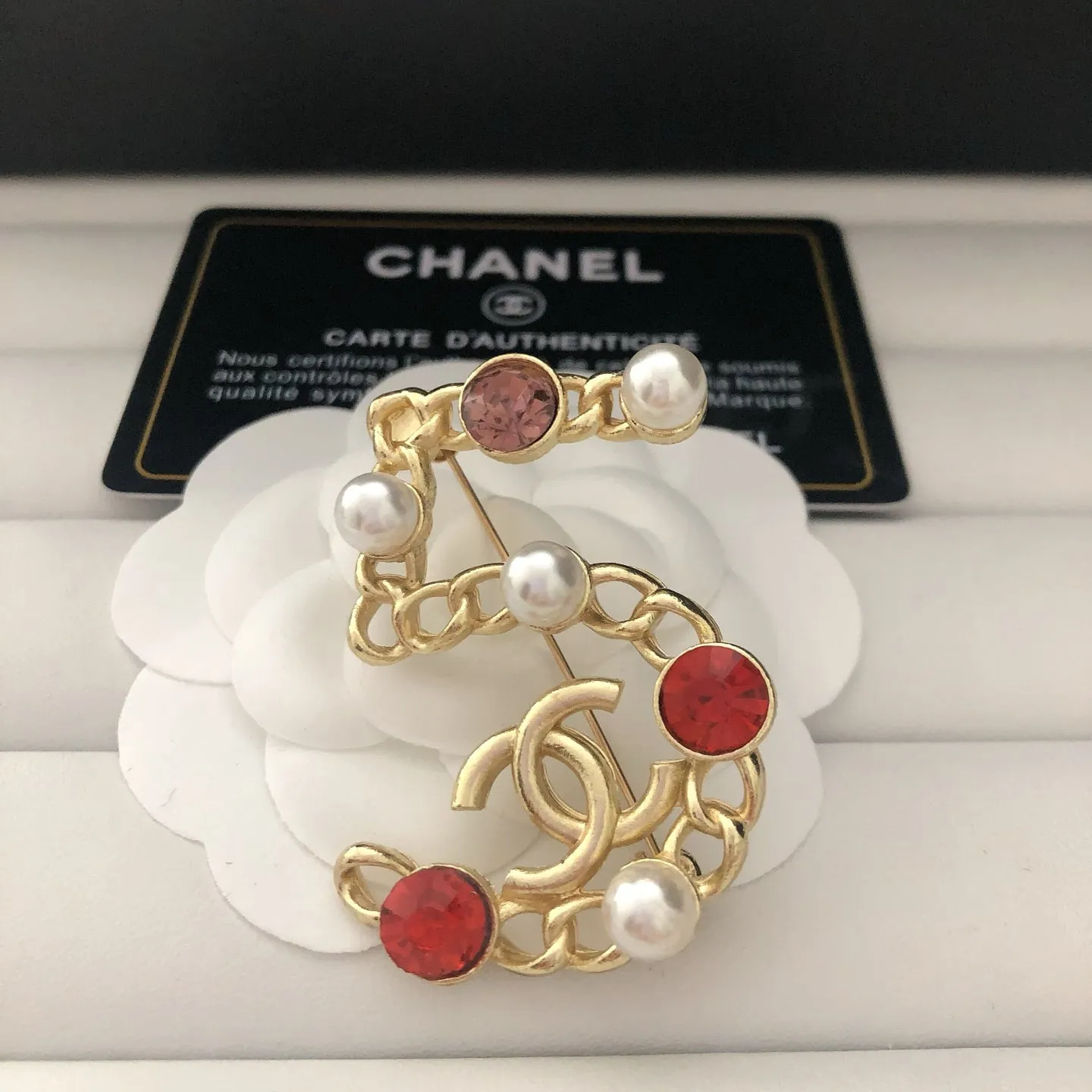 Glamorous  CC Logo Embellished Brooches
