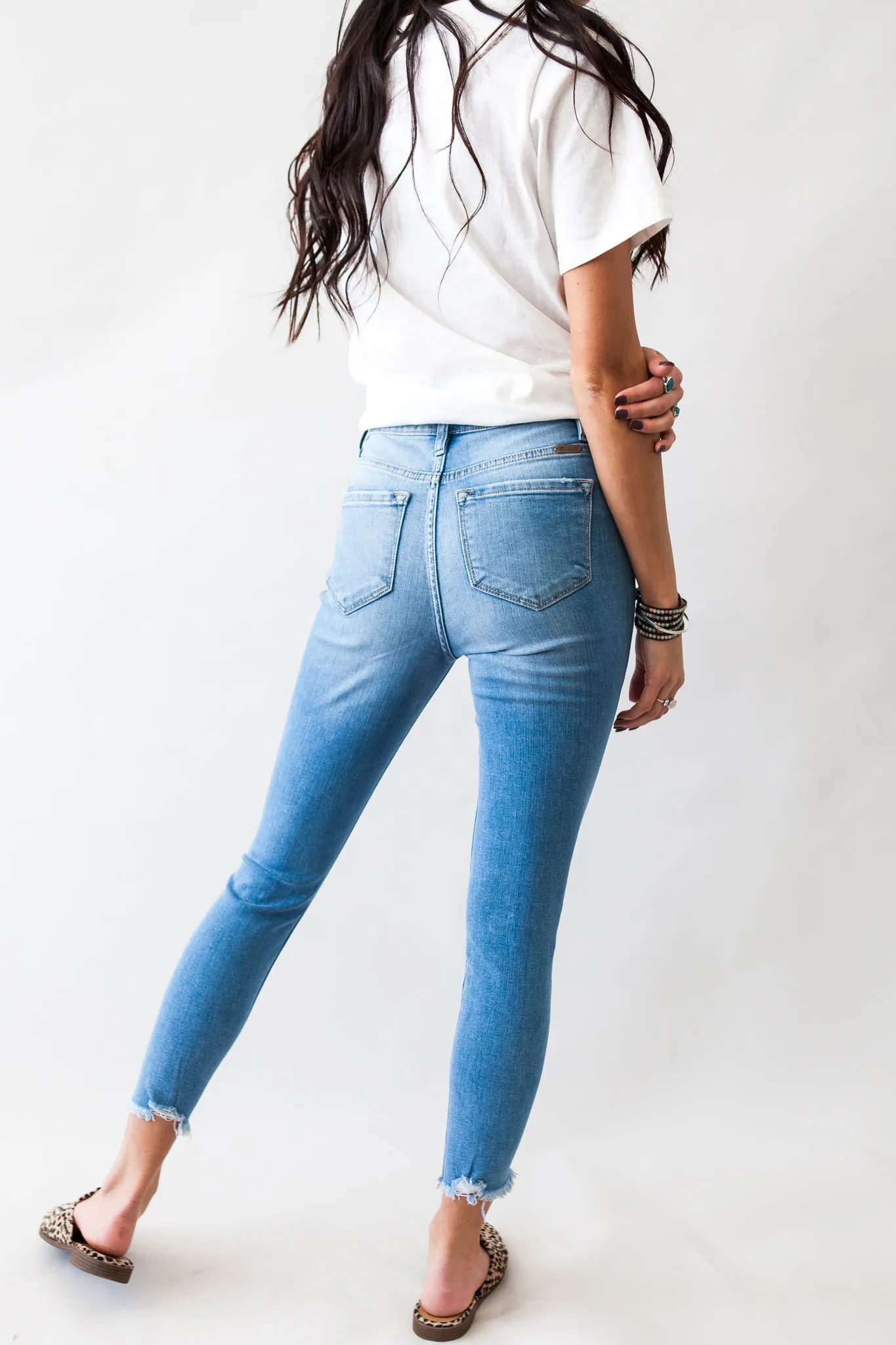 Gonna Be Alright Kancan High Rise Distressed Skinny