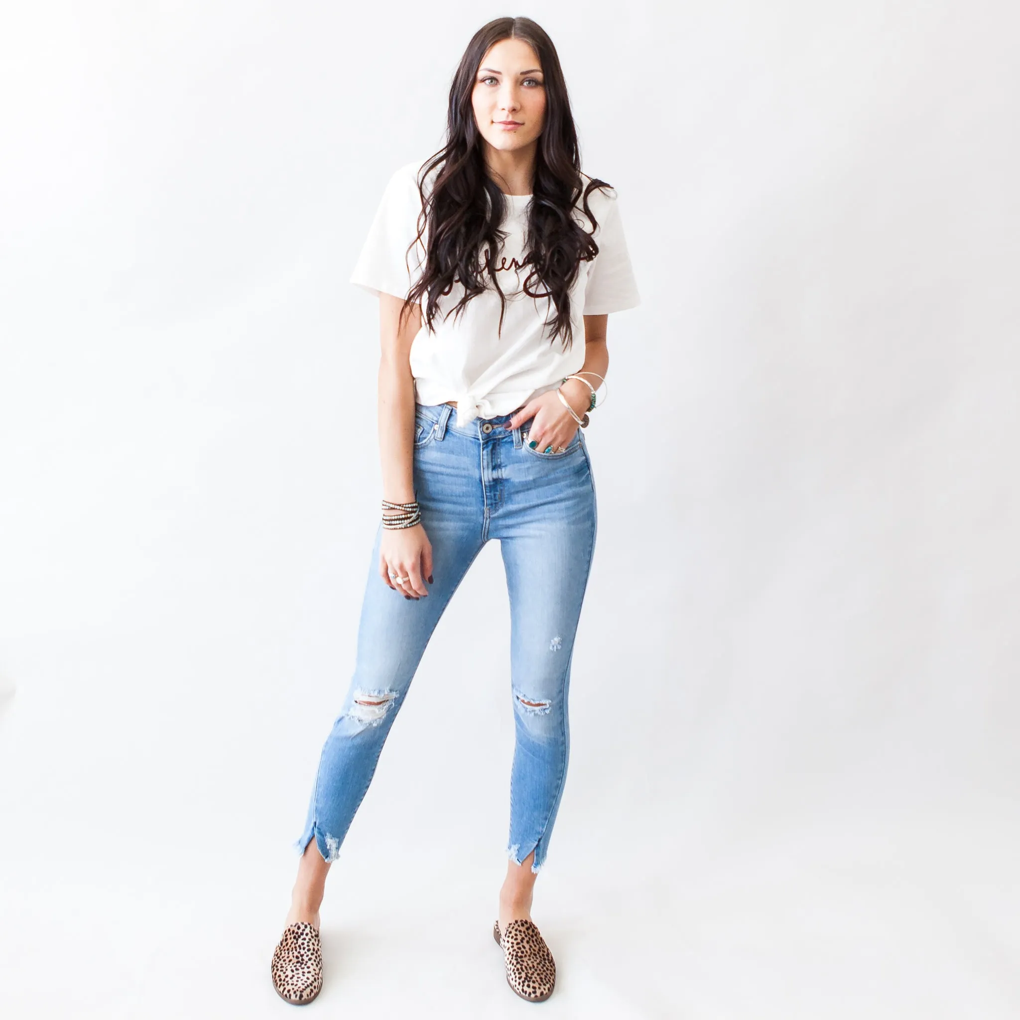 Gonna Be Alright Kancan High Rise Distressed Skinny