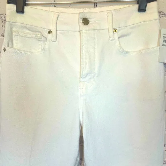 Good American Classic White High Rise Bootcut Jeans--Sz 8/29