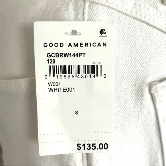 Good American Classic White High Rise Bootcut Jeans--Sz 8/29