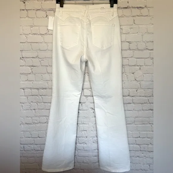 Good American Classic White High Rise Bootcut Jeans--Sz 8/29