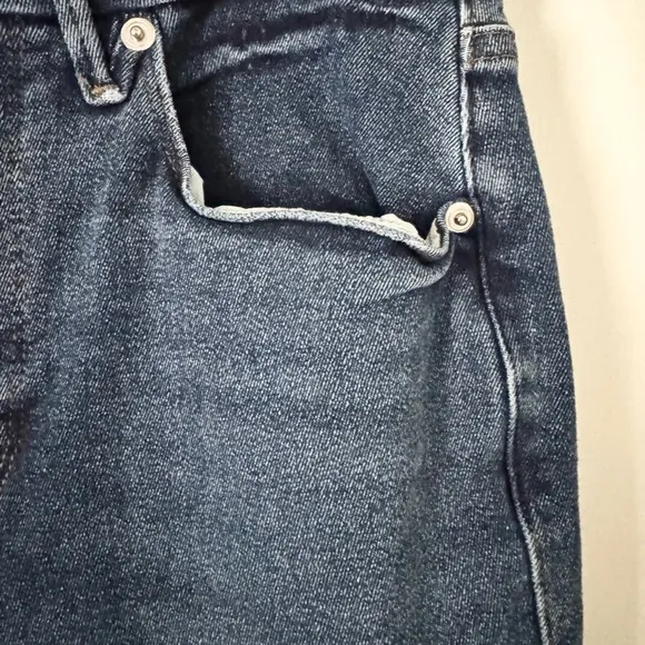Good American High Waisted Good Legs Twisted Slit Jeans in Indigo size 4/27