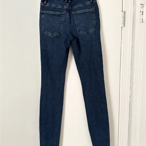 Good American High Waisted Good Legs Twisted Slit Jeans in Indigo size 4/27