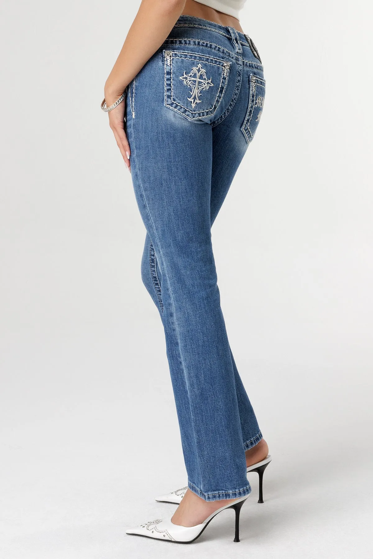Gothic Pocket Bootcut Jeans