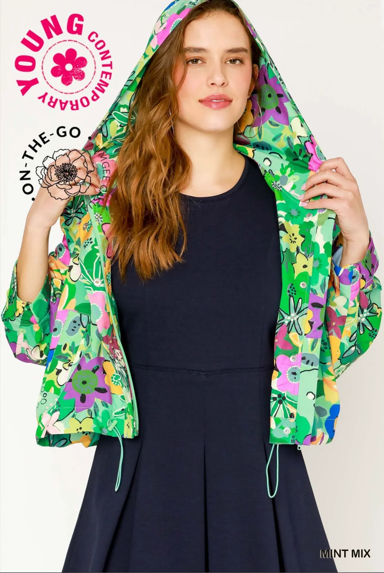 Green Floral Active Jacket
