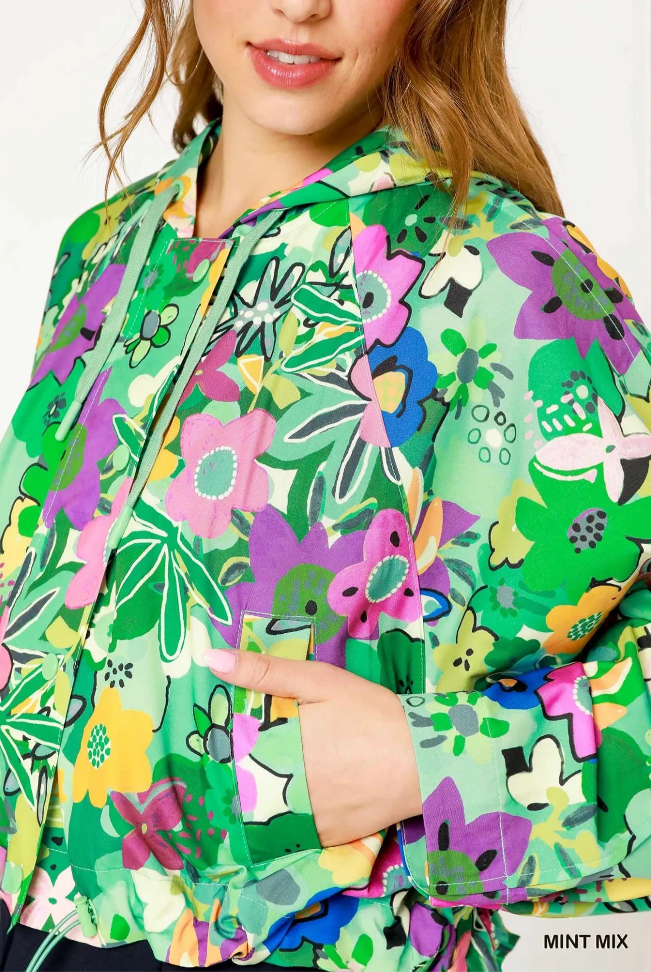 Green Floral Active Jacket