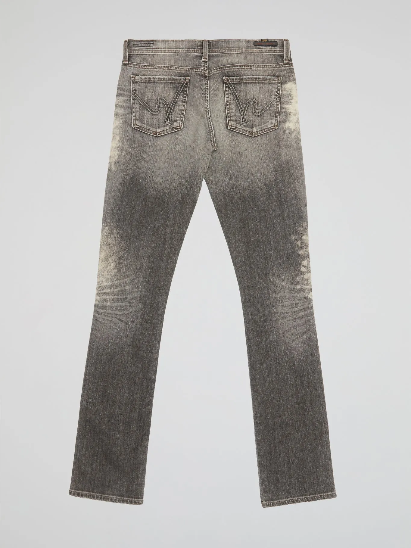 Grey Distressed Denim Jeans