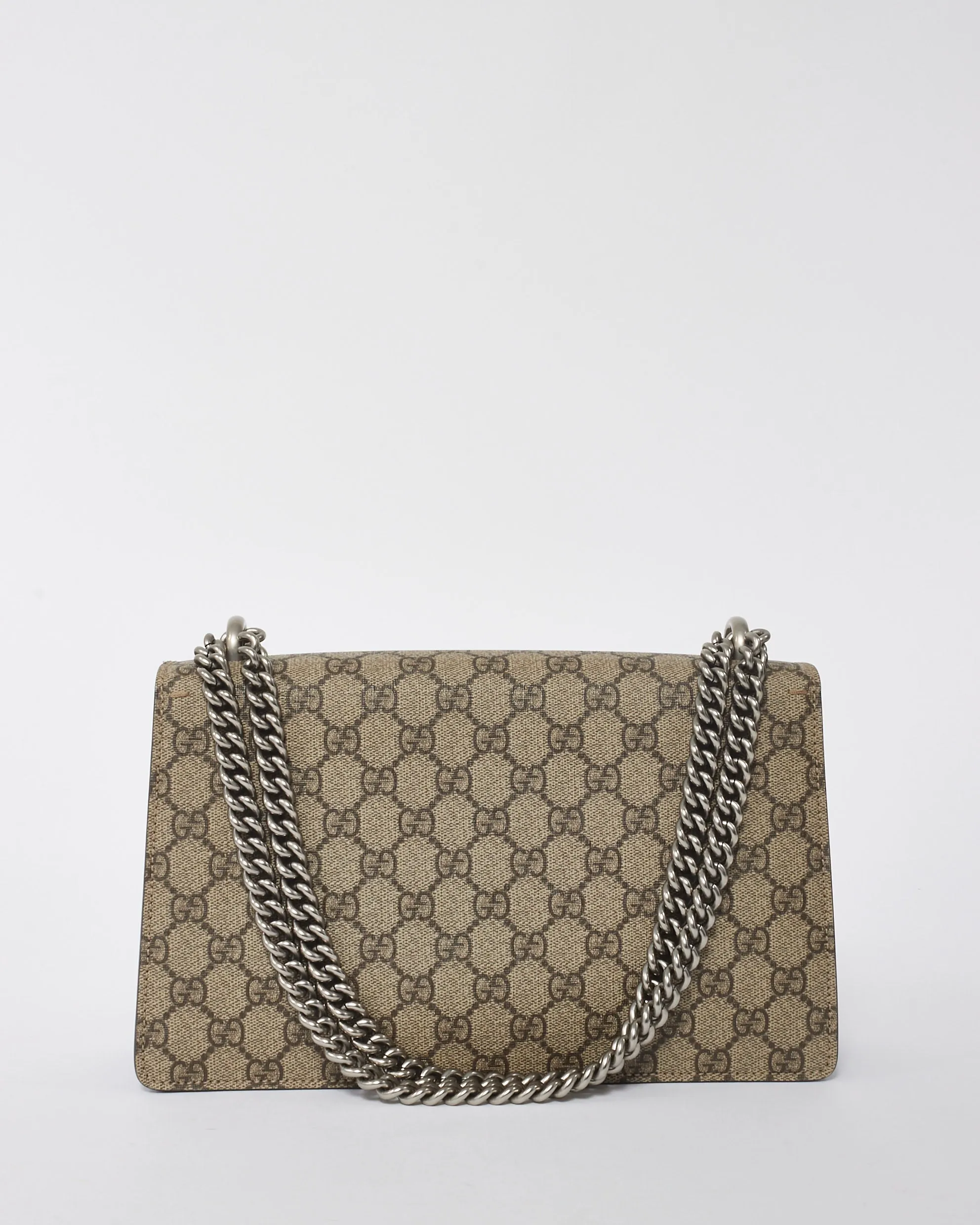 Gucci Black Velvet and GG Supreme Coated Canvas Small Dionysus Shoulder Bag