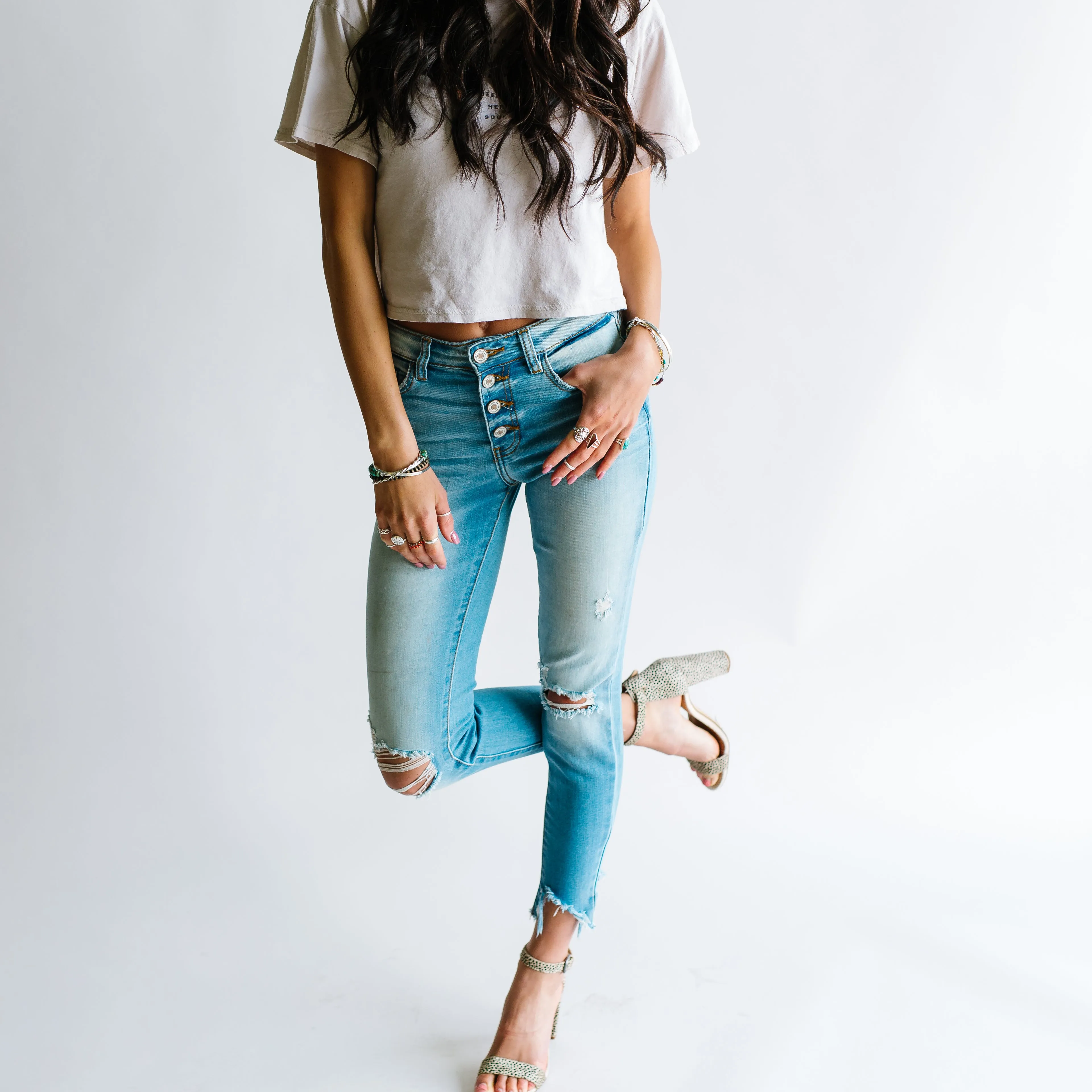 Havana High Rise Distressed Skinny