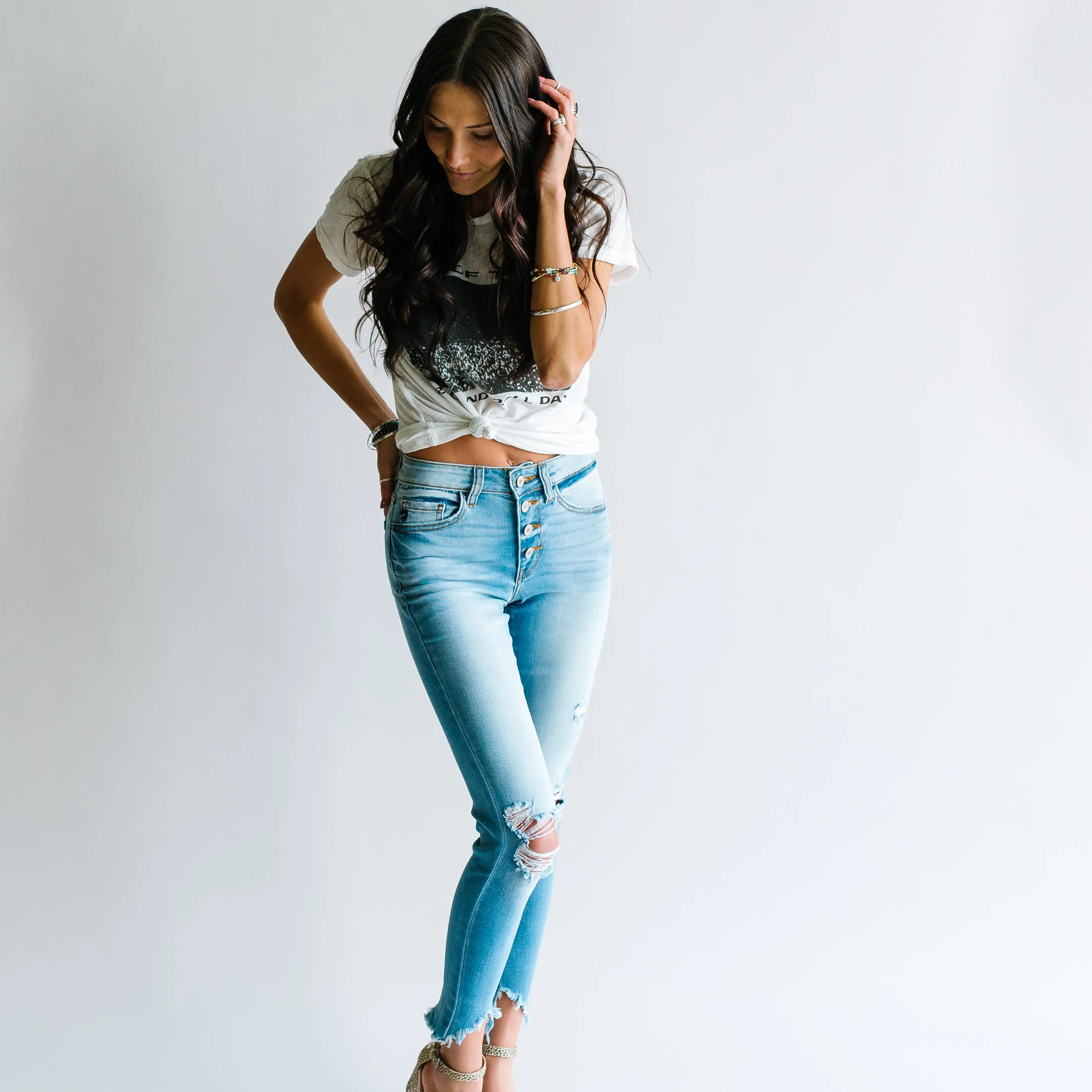 Havana High Rise Distressed Skinny