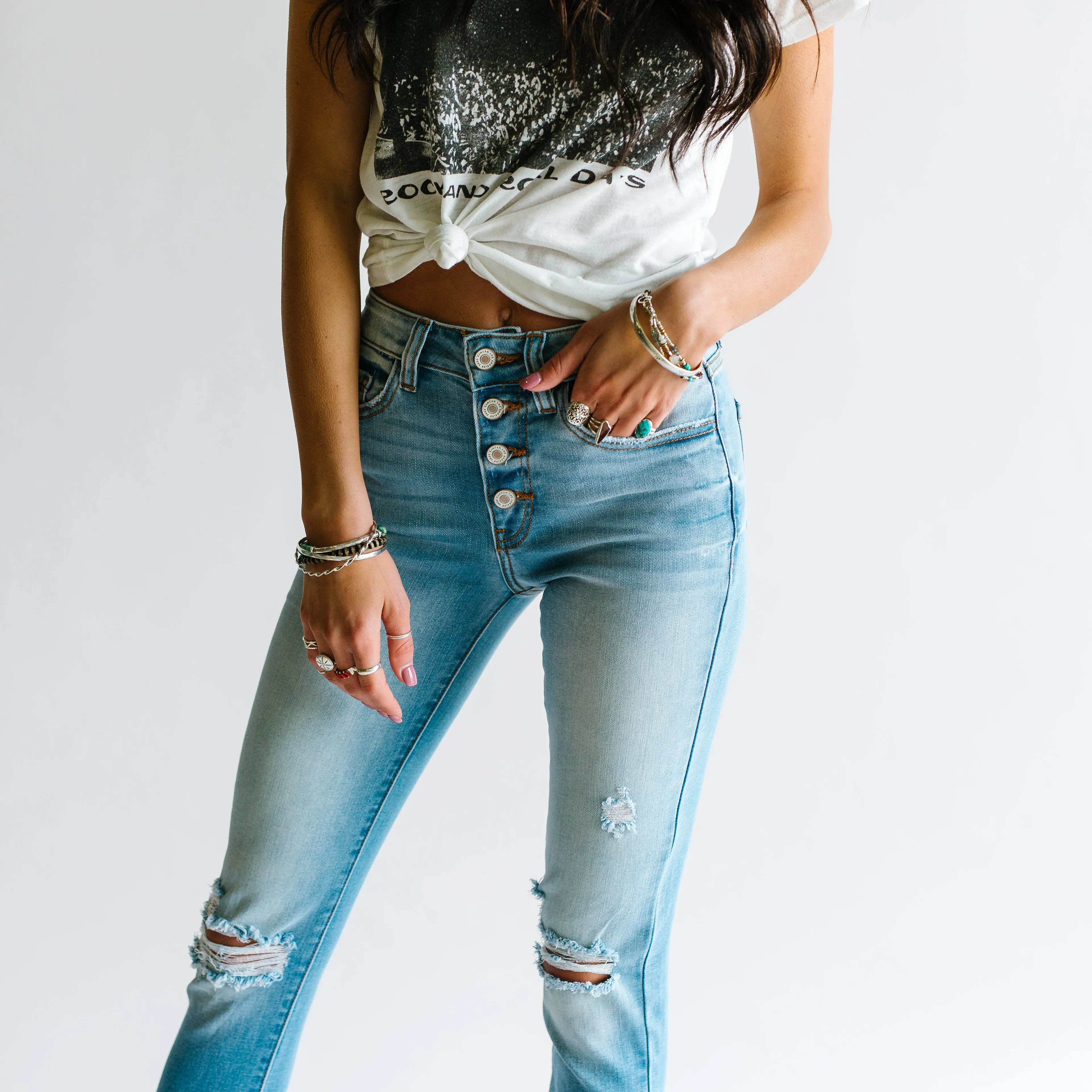 Havana High Rise Distressed Skinny