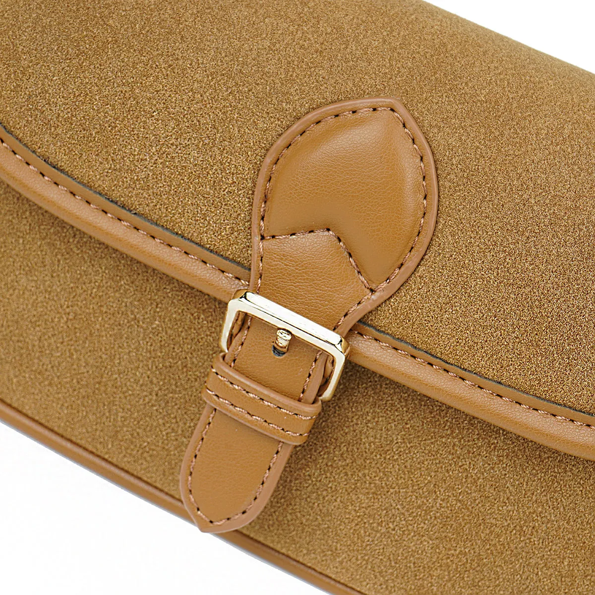 Herminfashion Artificial Leather Purse with 3 Zippered Compartments B-B020266