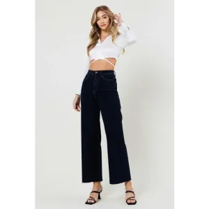 HIGH WAISTED WIDE LEG JEANS