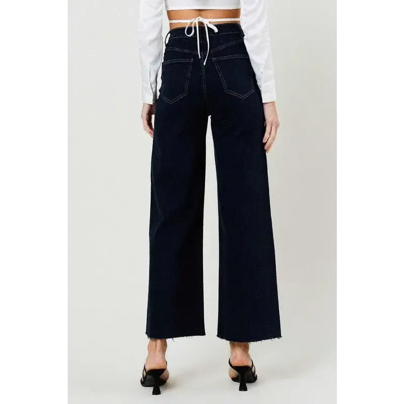 HIGH WAISTED WIDE LEG JEANS