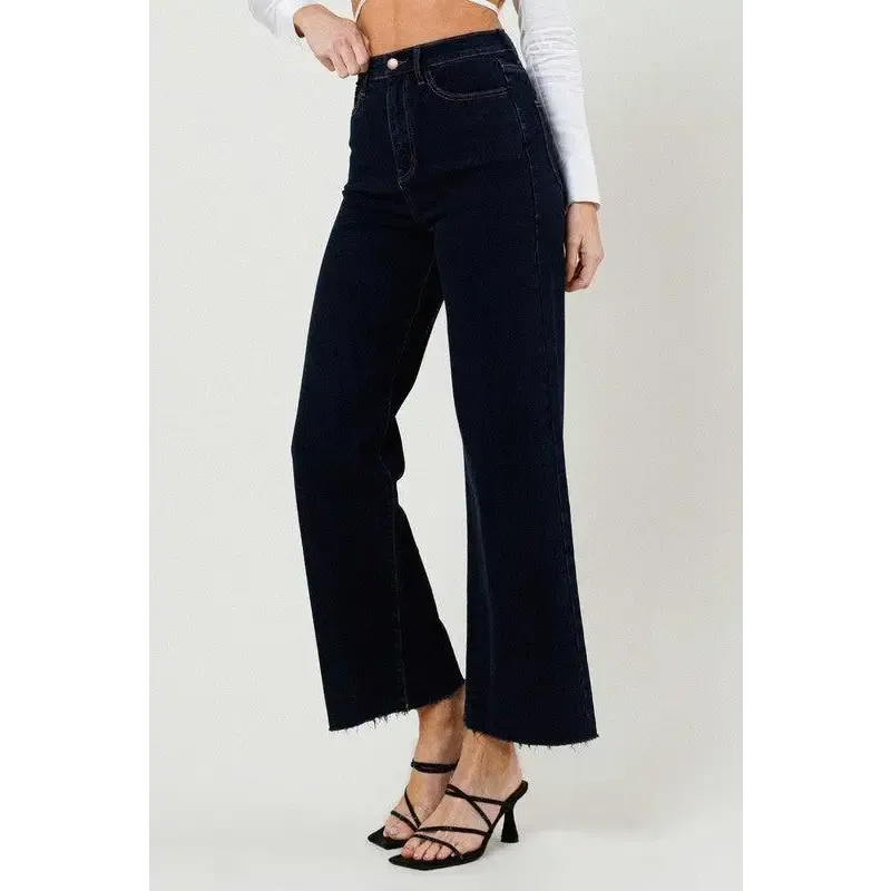 HIGH WAISTED WIDE LEG JEANS