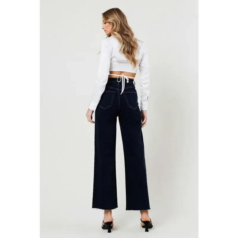 HIGH WAISTED WIDE LEG JEANS