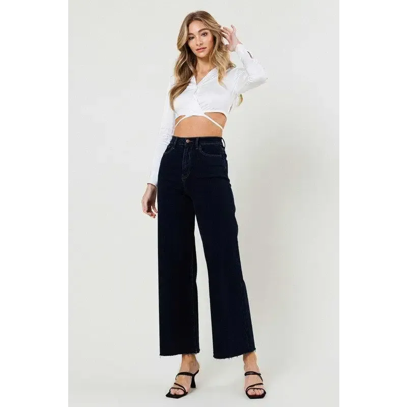HIGH WAISTED WIDE LEG JEANS