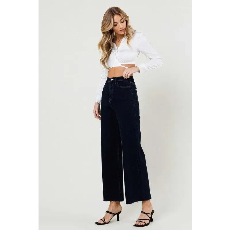 HIGH WAISTED WIDE LEG JEANS