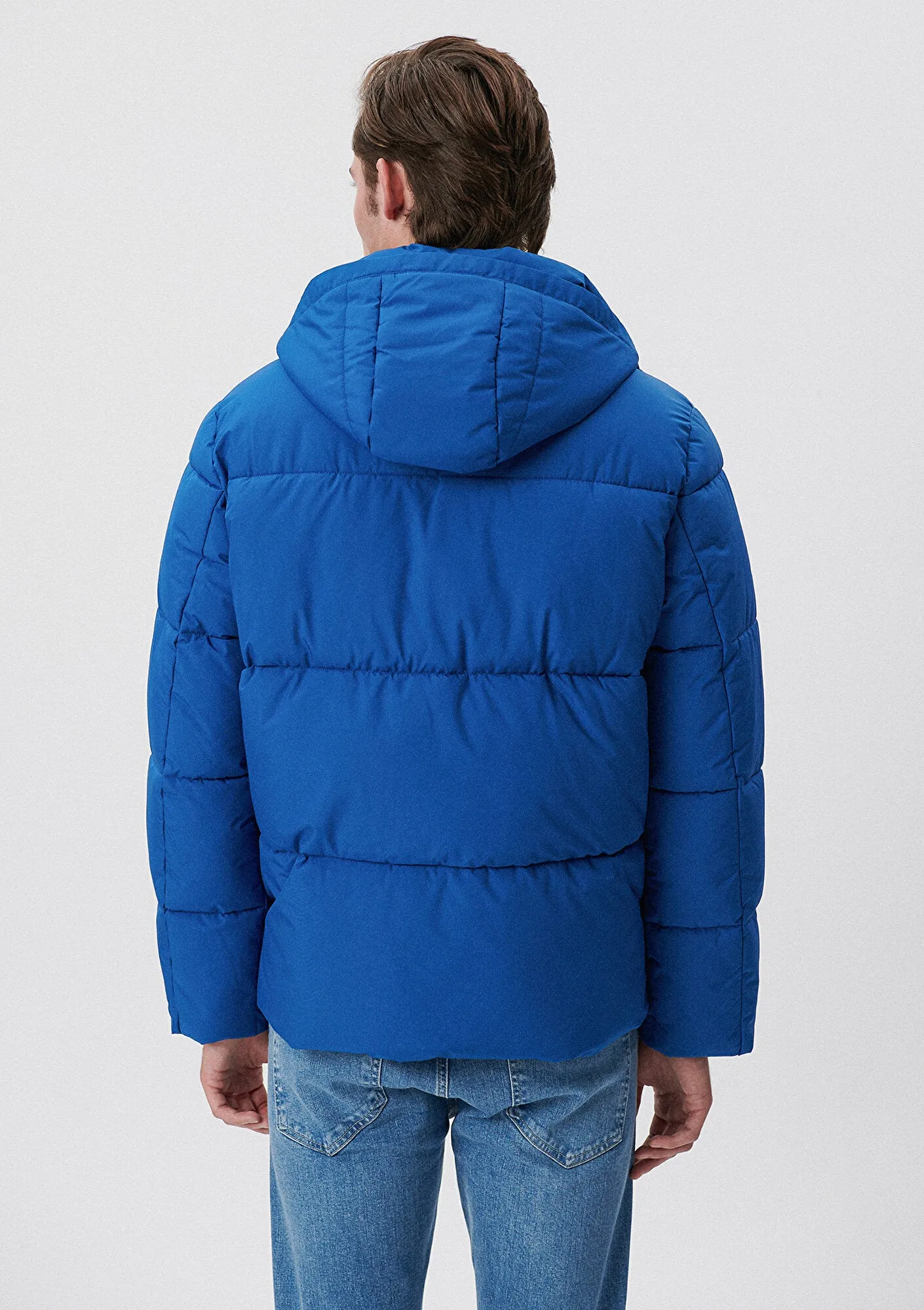 Hooded Blue Puffer Jacket