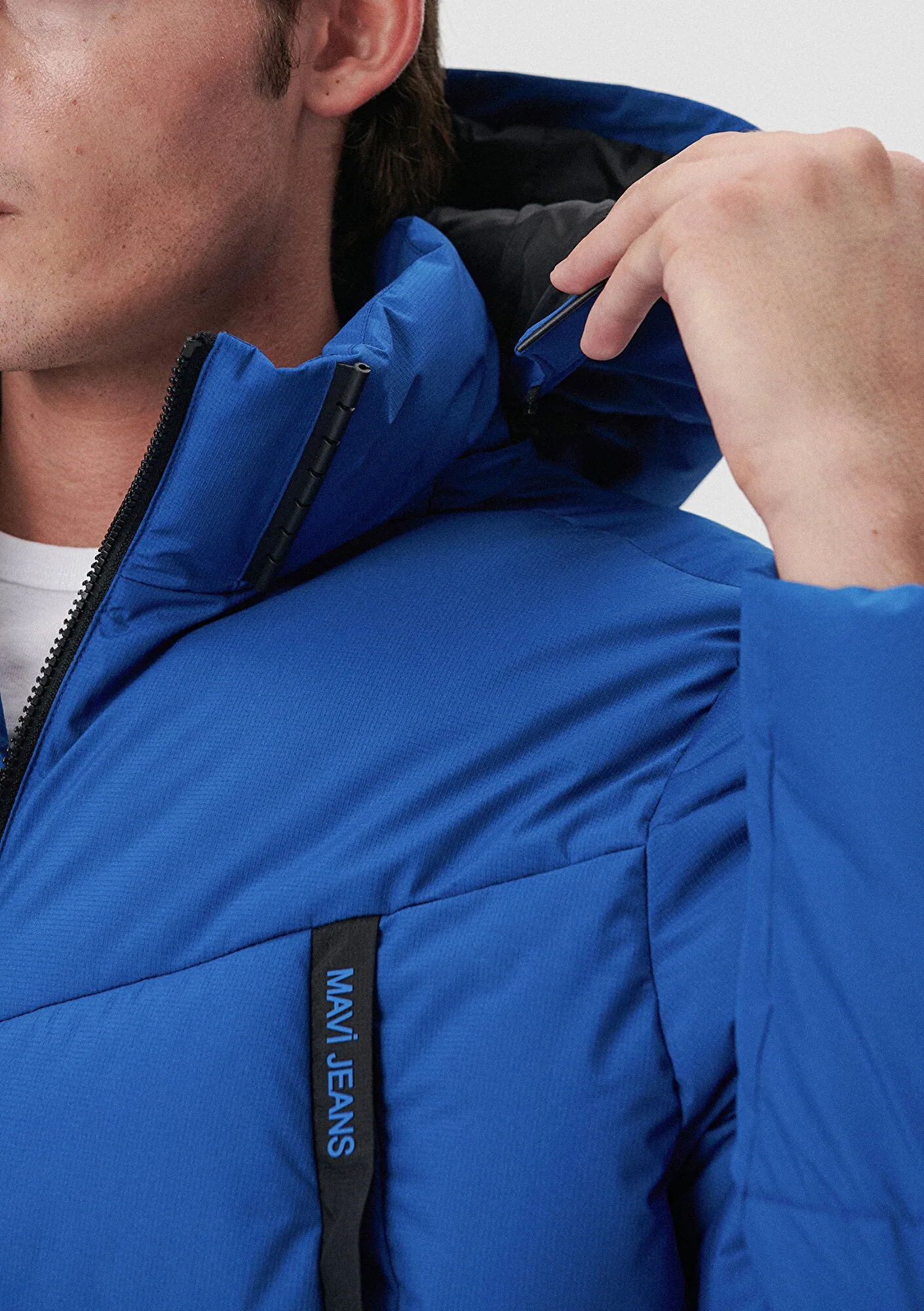 Hooded Blue Puffer Jacket
