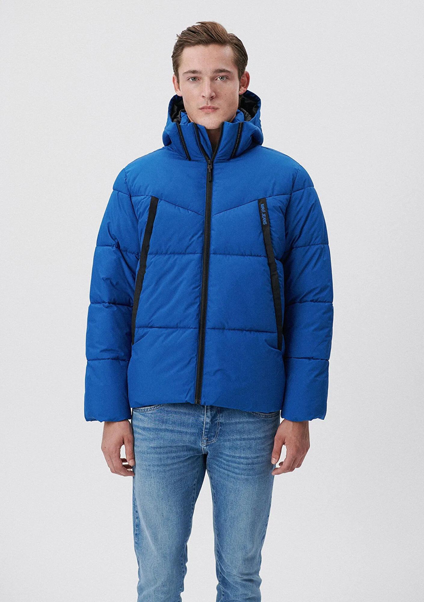 Hooded Blue Puffer Jacket