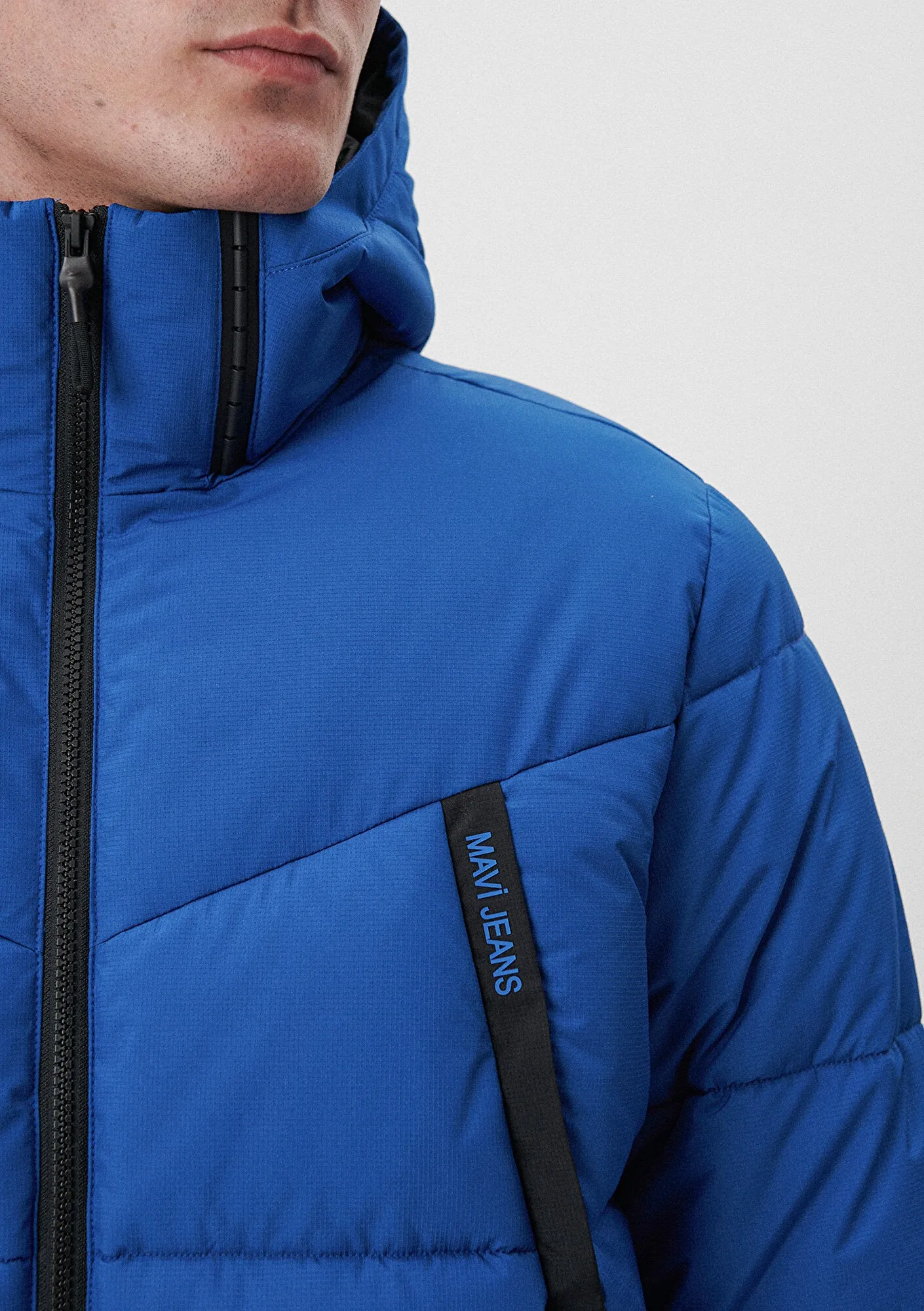 Hooded Blue Puffer Jacket