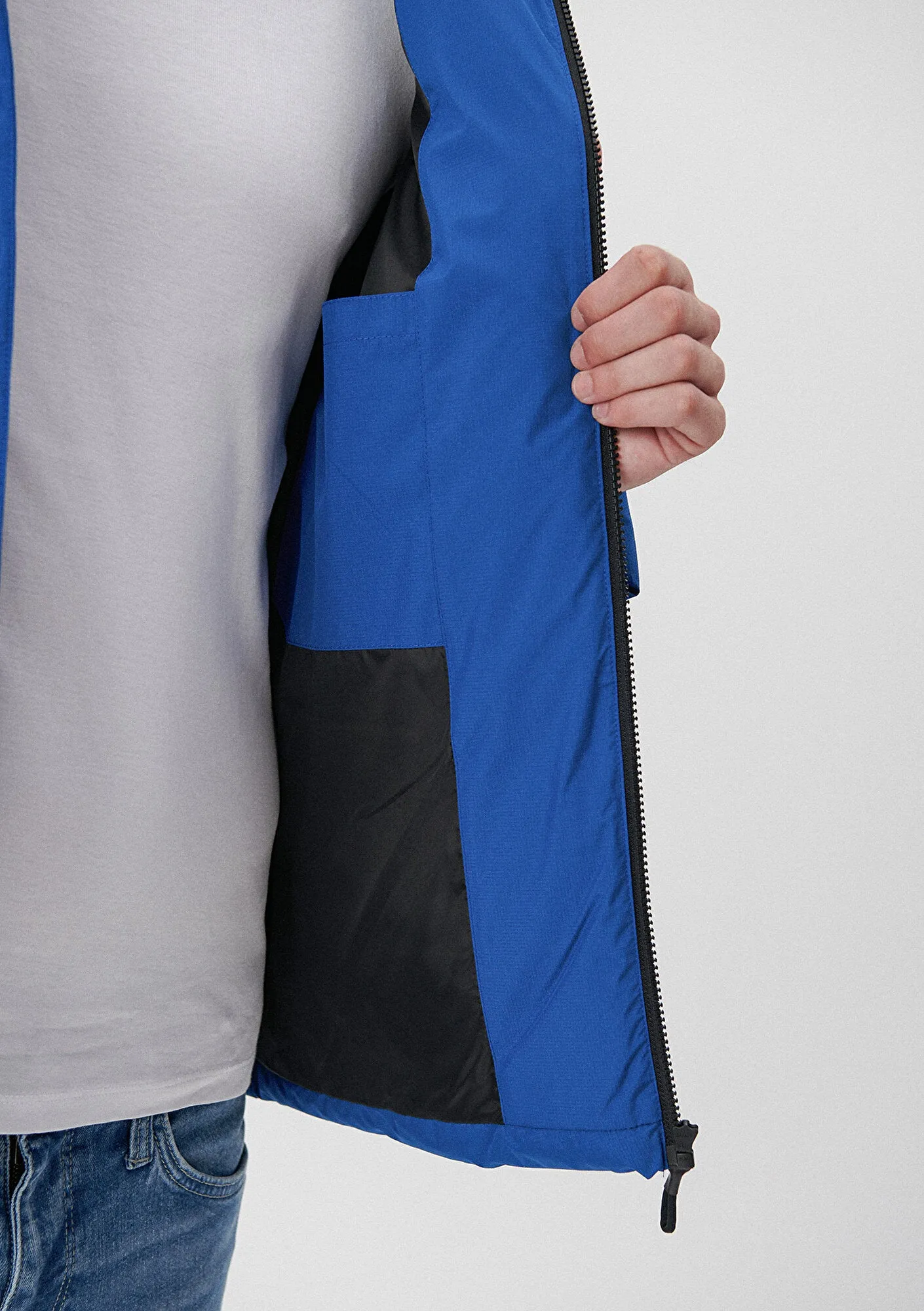 Hooded Blue Puffer Jacket