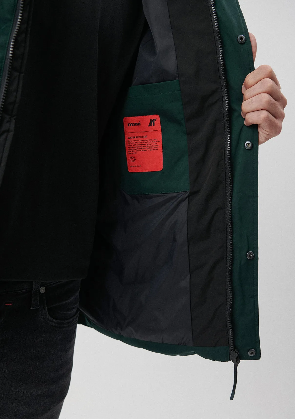 Hooded Green Puffer Jacket
