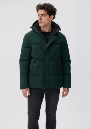 Hooded Green Puffer Jacket
