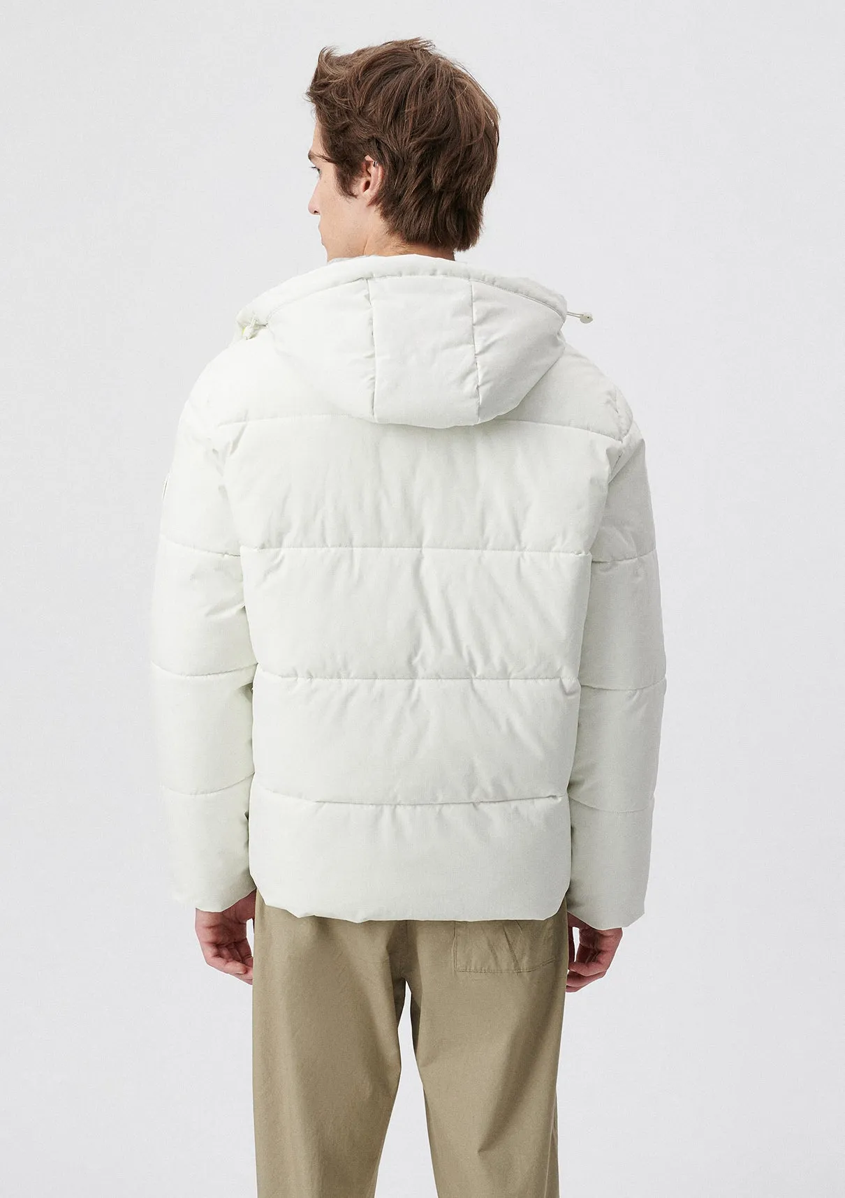 Hooded White Puffer Jacket