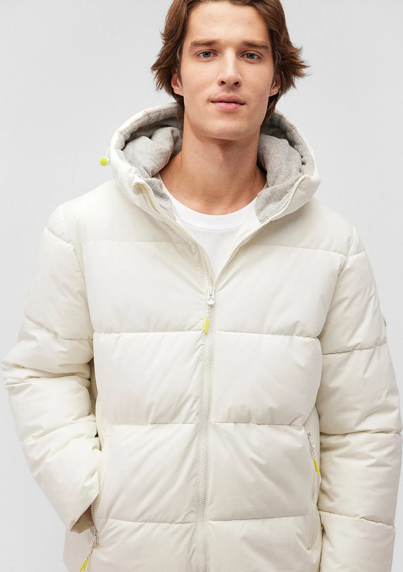 Hooded White Puffer Jacket