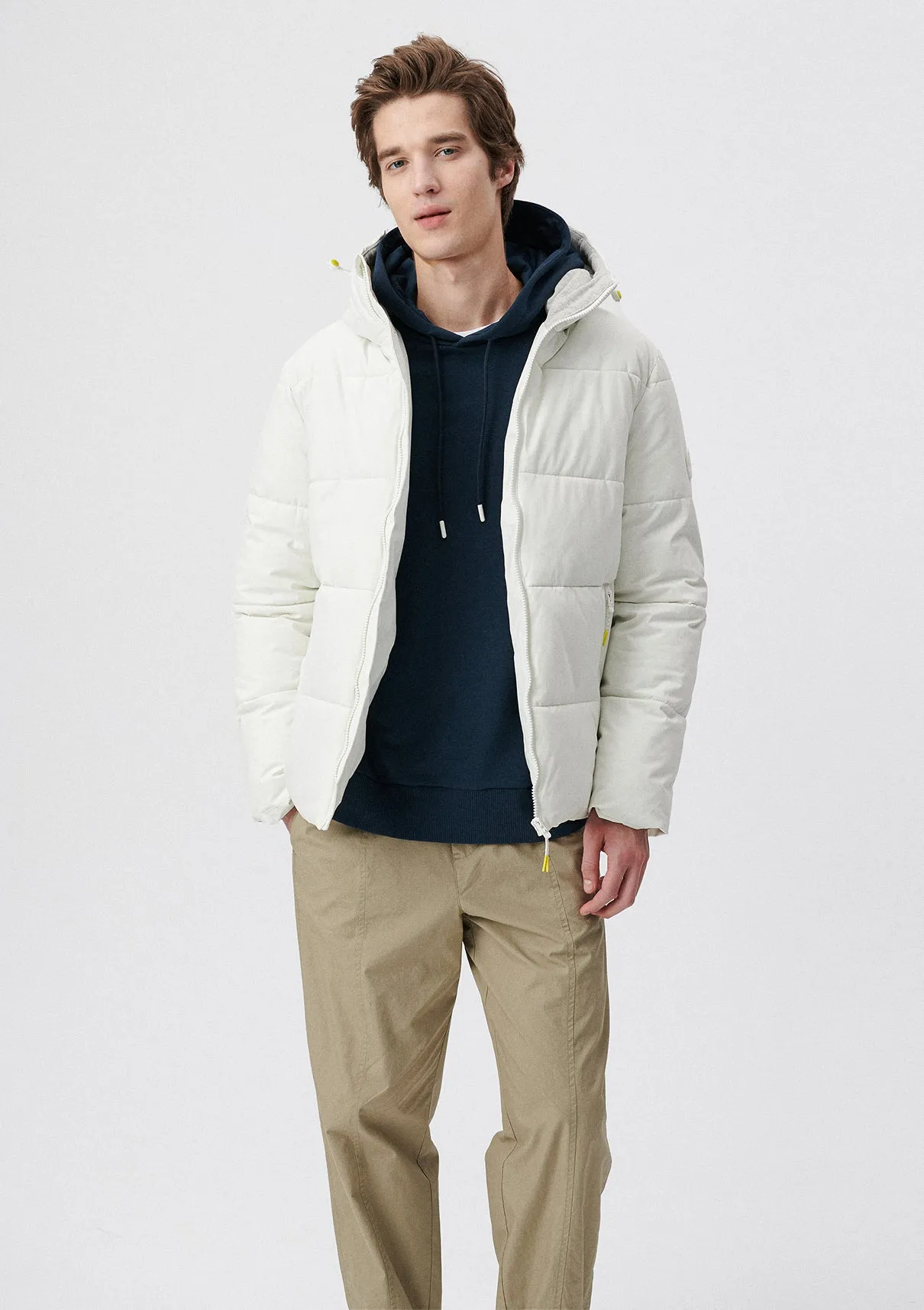 Hooded White Puffer Jacket