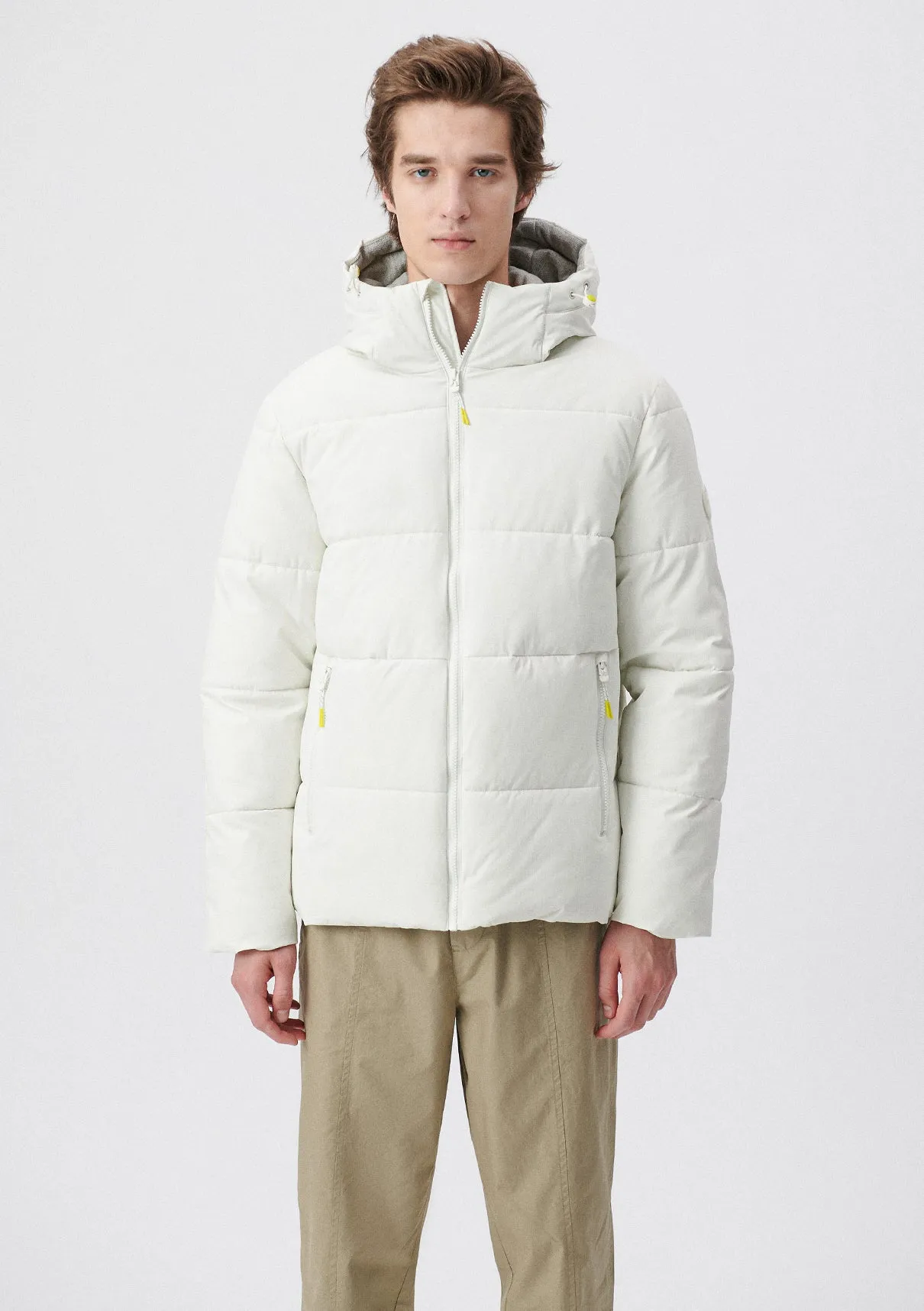 Hooded White Puffer Jacket