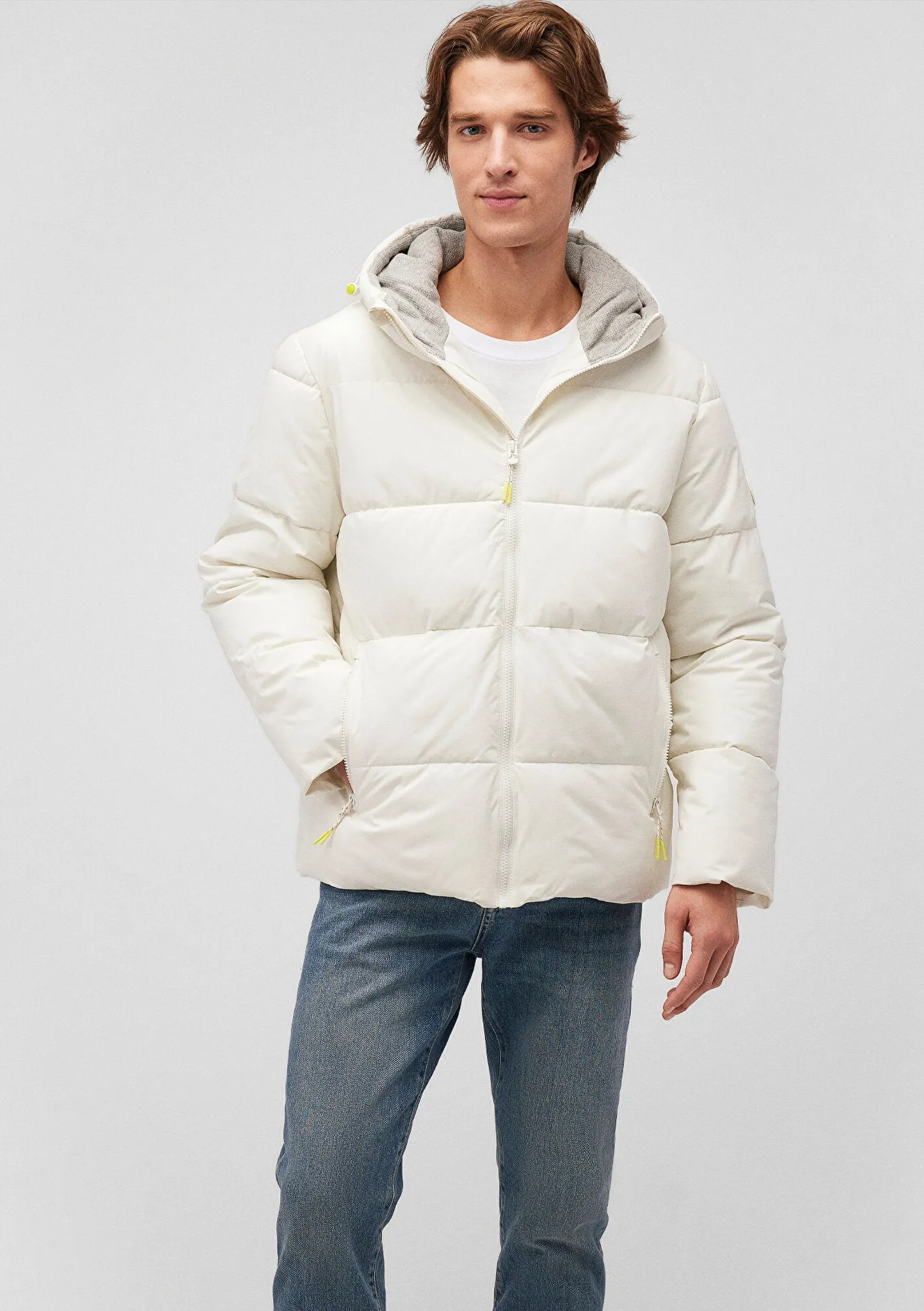 Hooded White Puffer Jacket