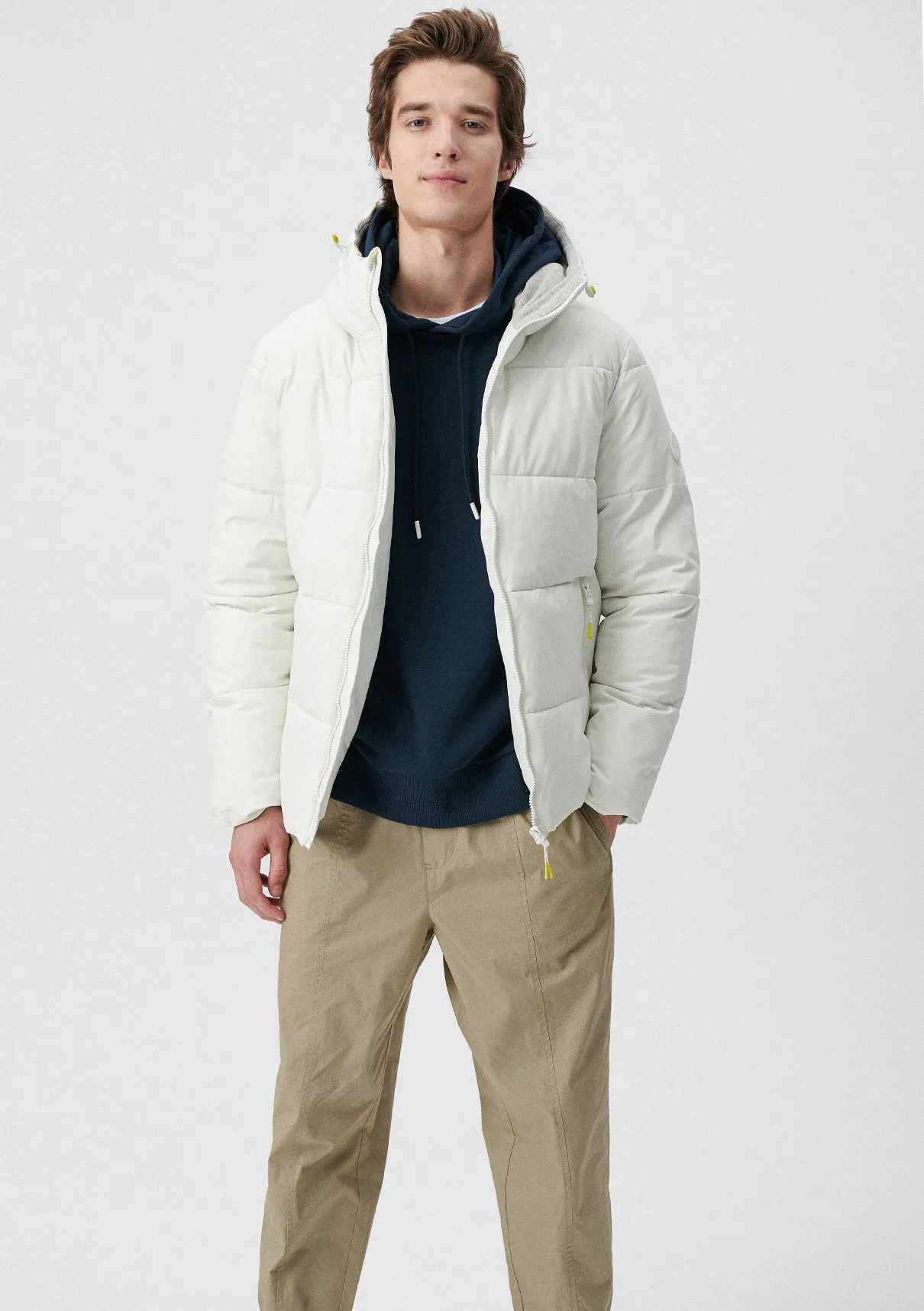 Hooded White Puffer Jacket