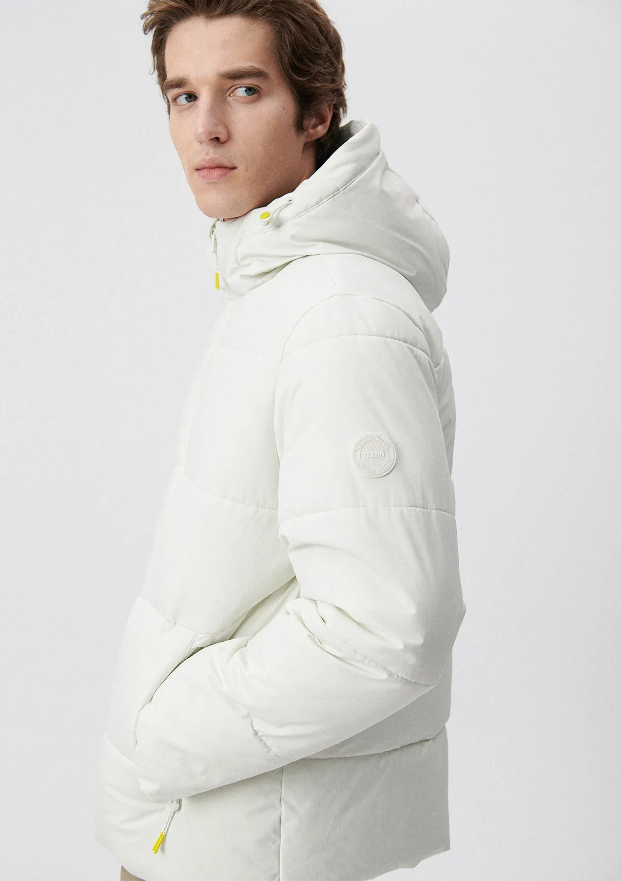 Hooded White Puffer Jacket