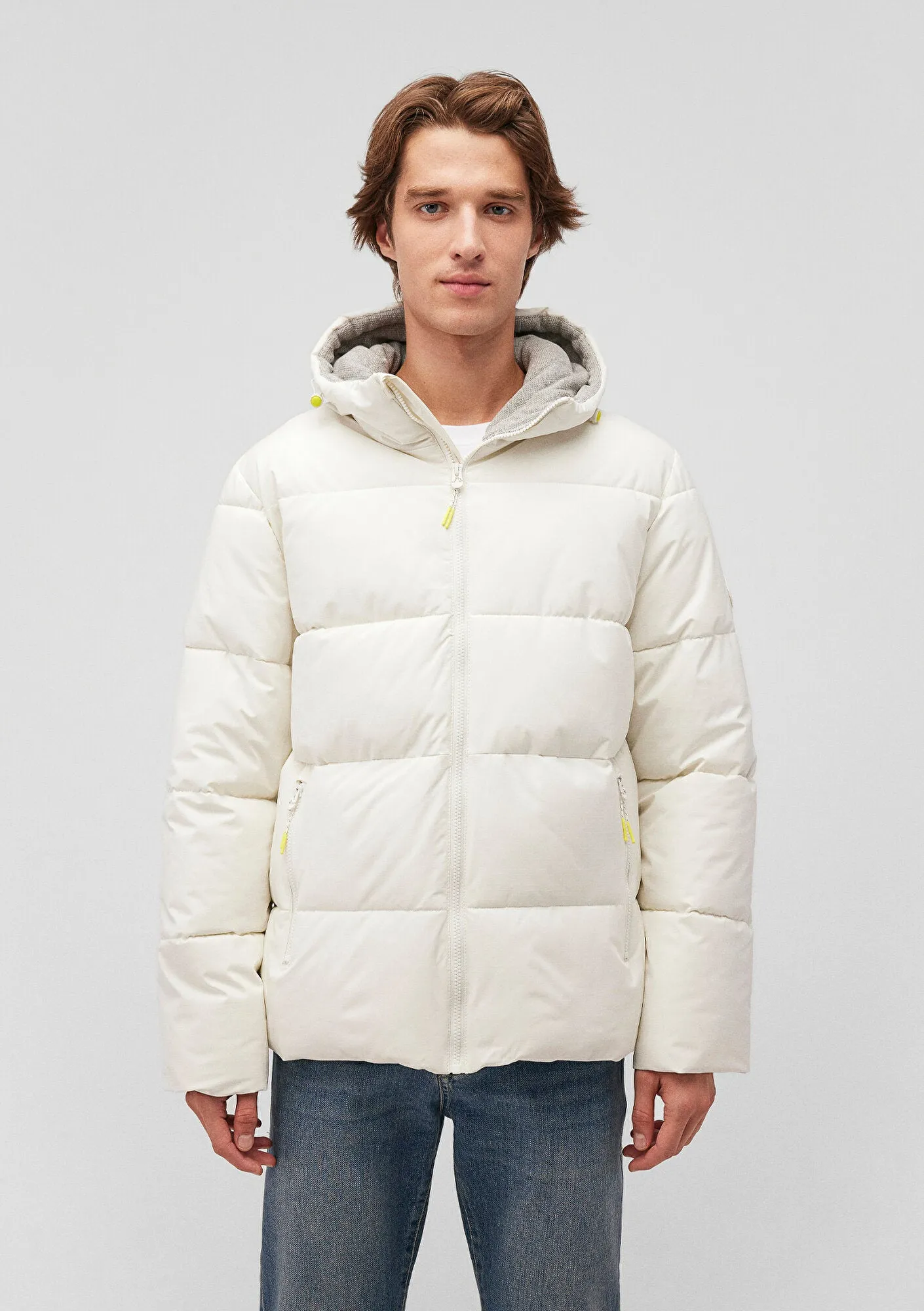Hooded White Puffer Jacket