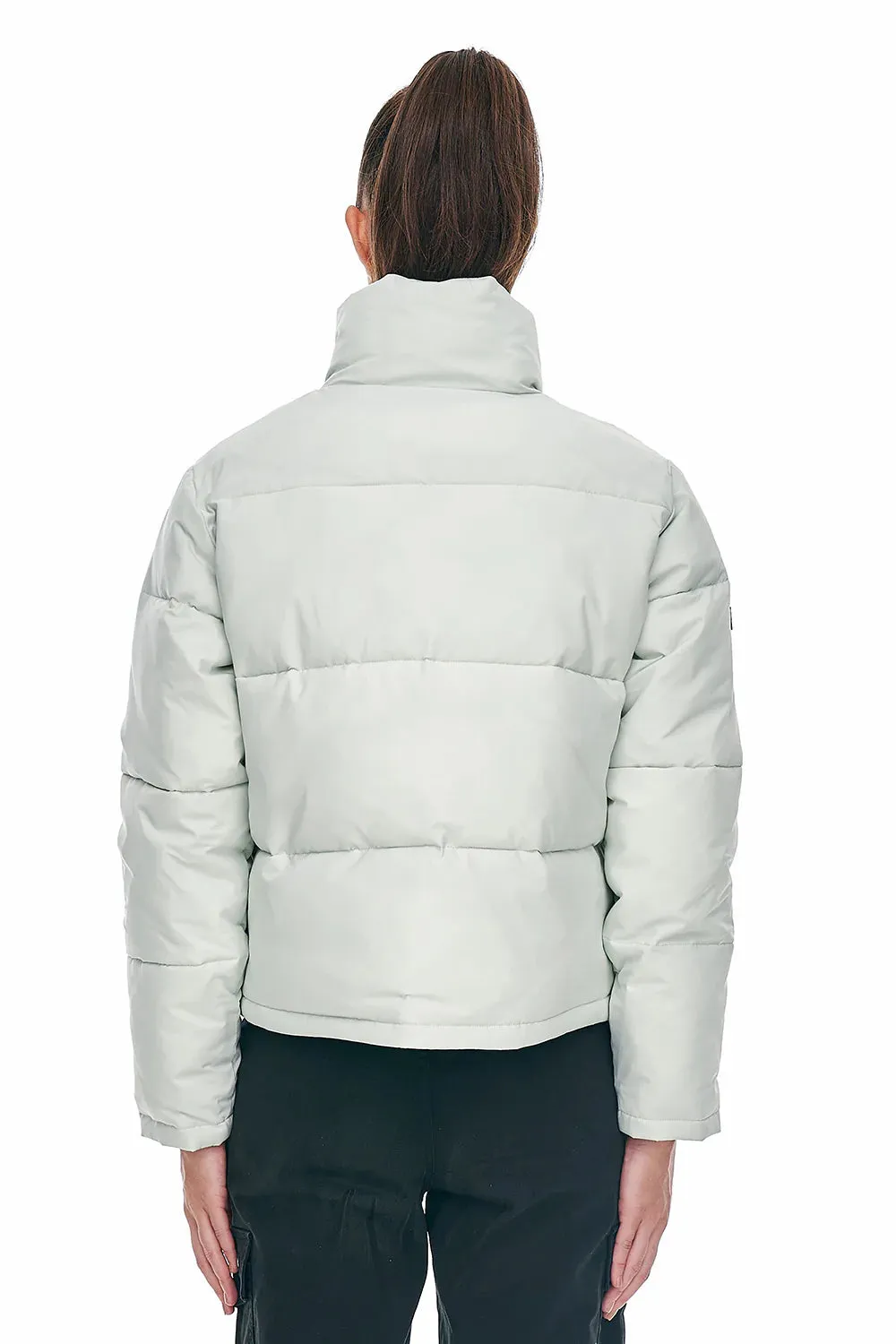 Huffer  Womens Box Puffer Jacket - Crisp