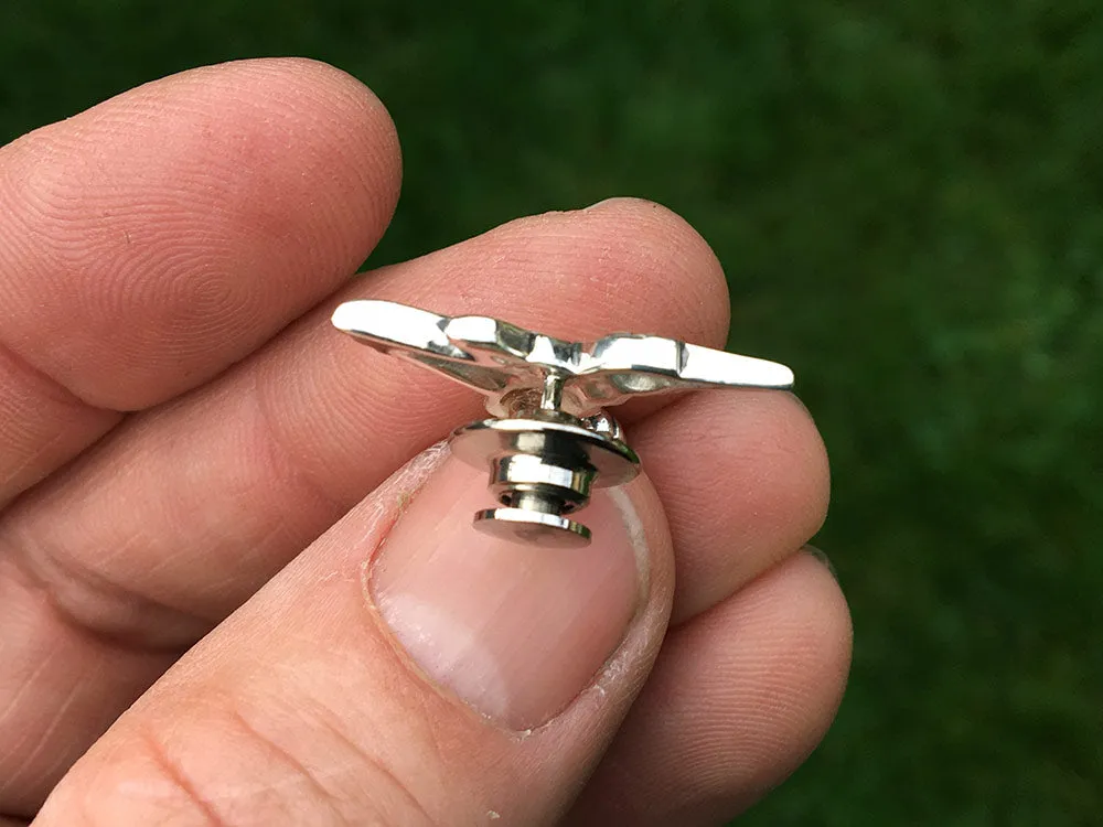 Hummingbird Lapel Pin or Hummingbird Brooch Sterling Silver