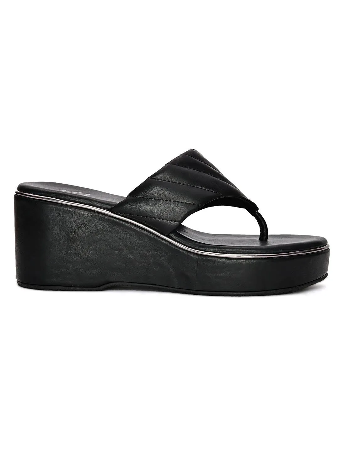 Hydes N Hues Black Wedge Heels