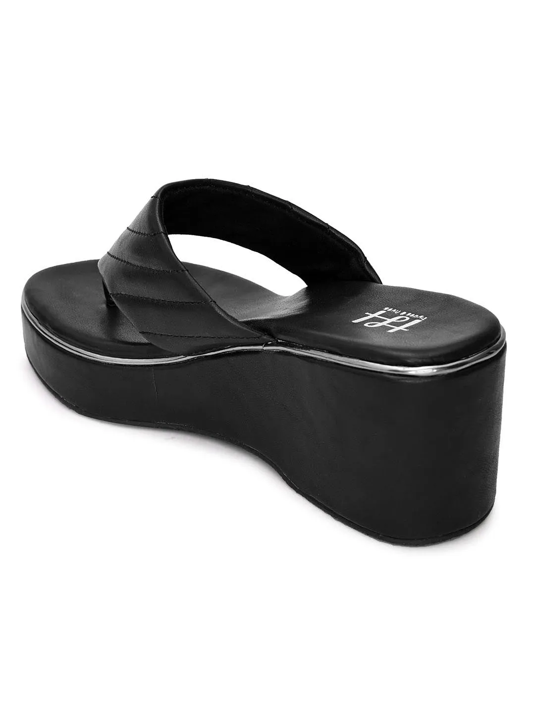 Hydes N Hues Black Wedge Heels