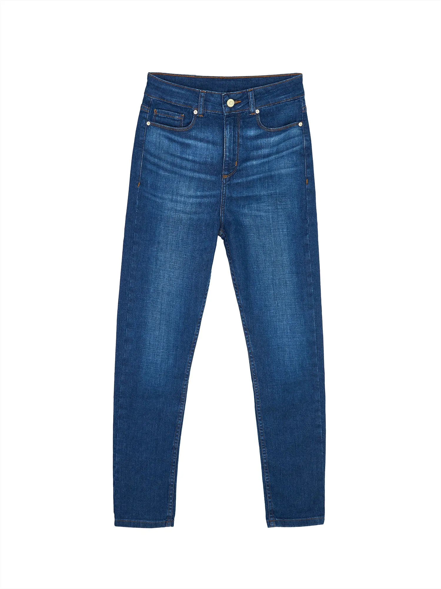 Italian Denim High-Rise Skinny Jeans