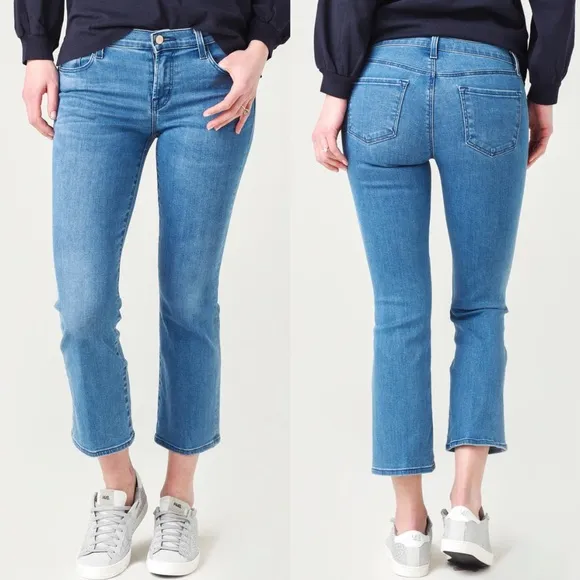 J Brand Women's Selena Mid Rise Crop Boot Jeans